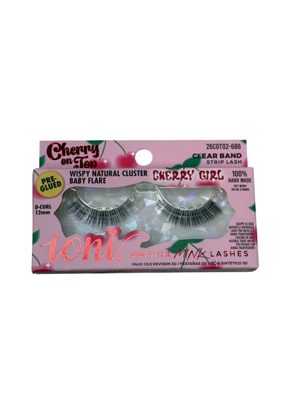 ioni Cherry Girl Baby Flare Pre-Glued Wispy Cluster Lashes